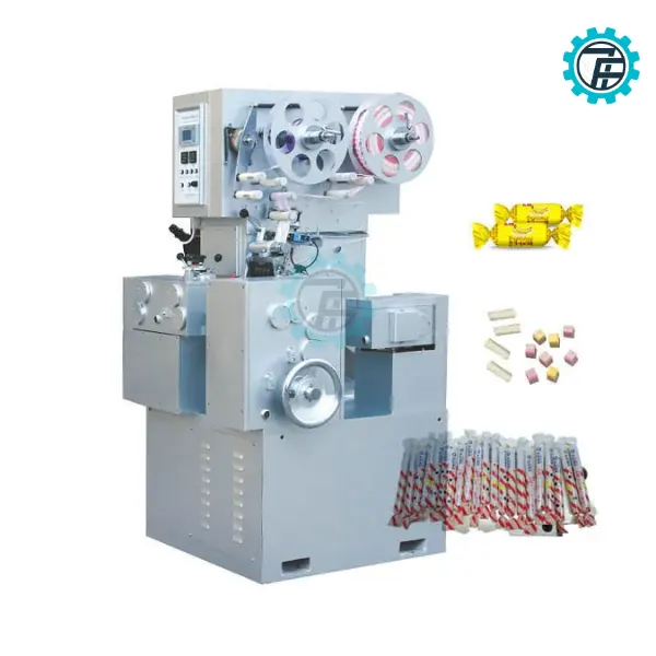 ម៉ាស៊ីនវេចខ្ចប់ស្ករគ្រាប់បង្វិល ២ក្បាល 3 ម៉ាស៊ីនដំណើរការដោយស្វ័យប្រវត្តិ