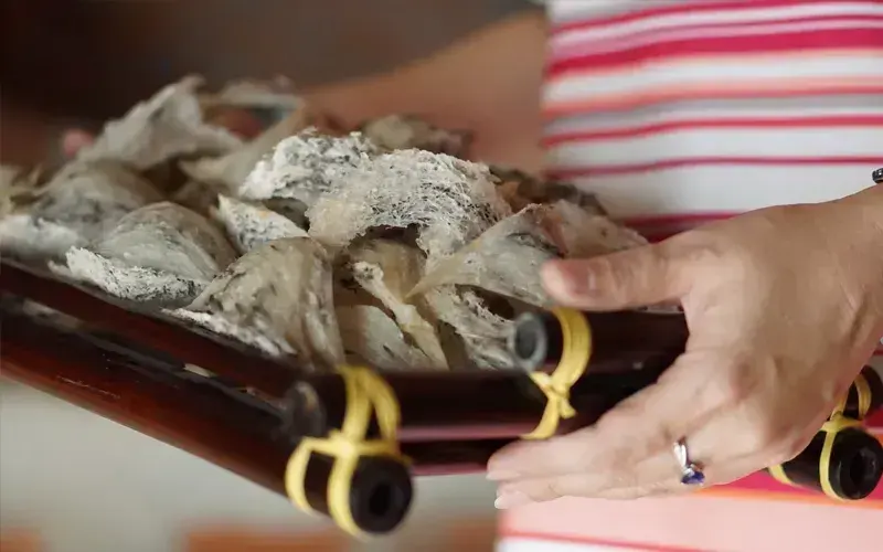 production process of candied birds nest 01