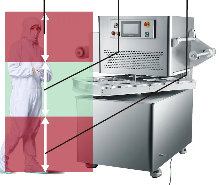 ម៉ាស៊ីនវេចខ្ចប់សុញ្ញកាសថង់អាហារ ZT-480 11 zt 480 food tray vacuum packing machine 11