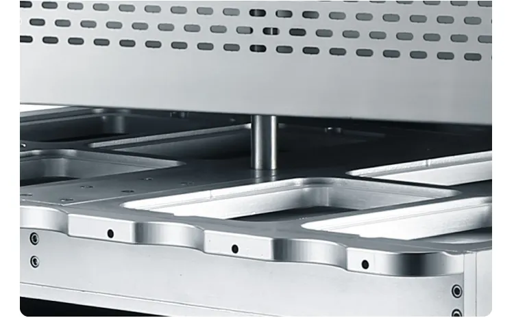 ម៉ាស៊ីនវេចខ្ចប់សុញ្ញកាសថង់អាហារ ZT-480 14 zt 480 food tray vacuum packing machine 14